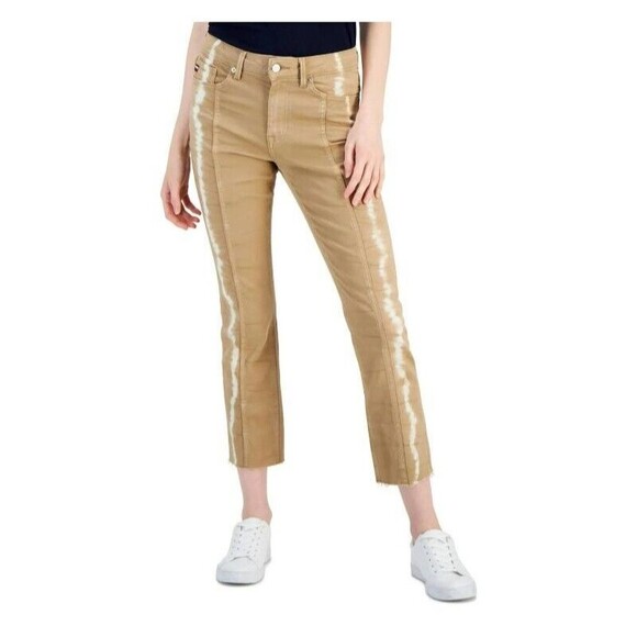 Tommy Hilfiger THFlex Tribeca Straight Ankle Jeans  Size 6  NWT  Tan Tie-Dye - Picture 13 of 14